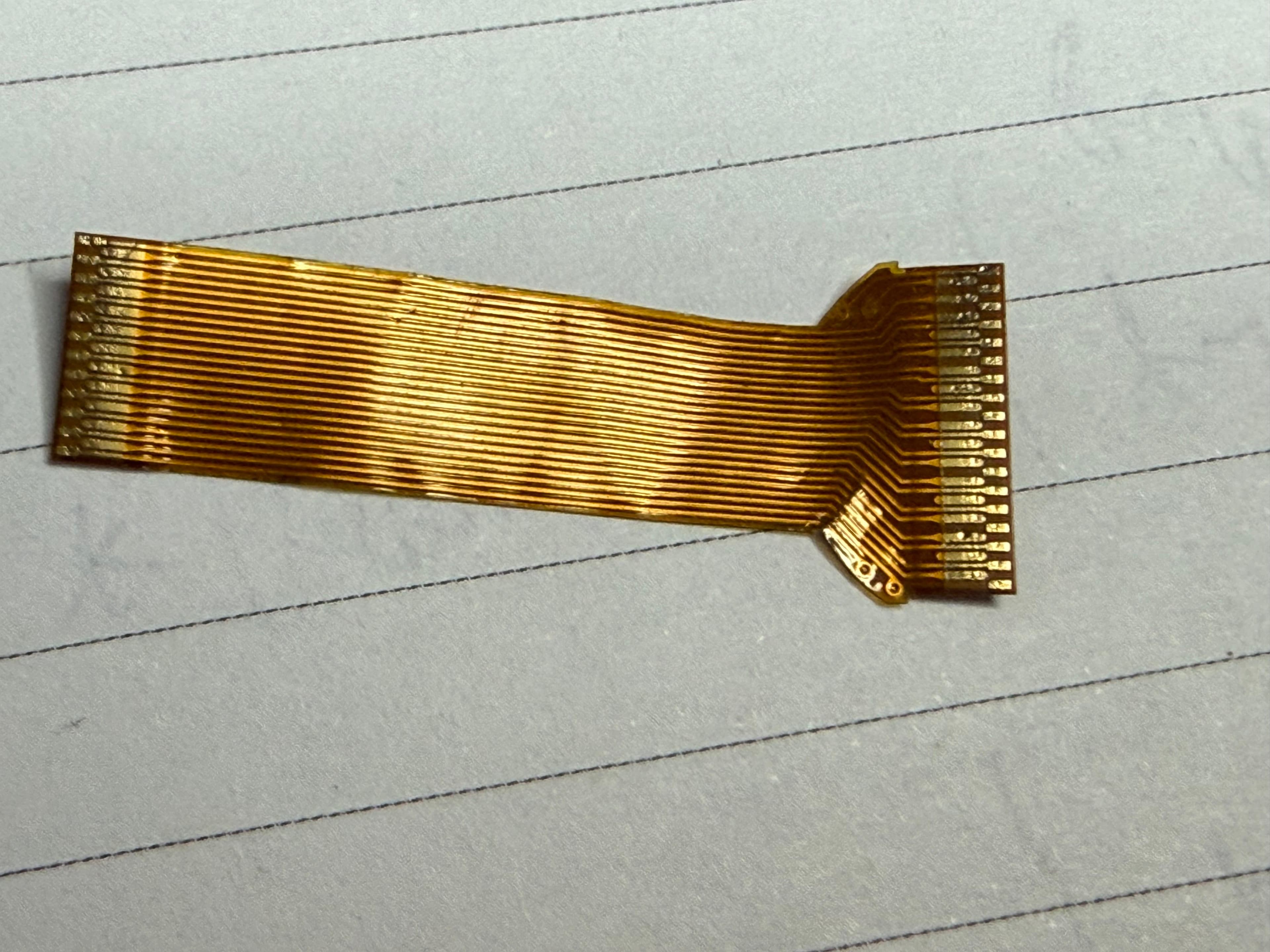 Manufactured 2-layer flexible PCB camera cable with connectors at both ends